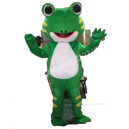 Performance Green Frog Mascot Costumes Carnival Hallowen Gifts Unisex Outdoor Advertising Outfit Suit Holiday Celebration Cartoon Character mascot suit