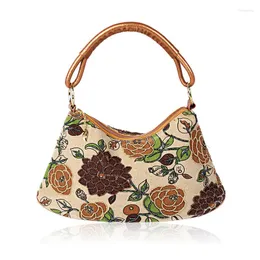 Evening Bags Fashion National Chinese Style Vintage Embroidery Flower Women Day Clutches Retro Bridal Wedding Handbag Purse