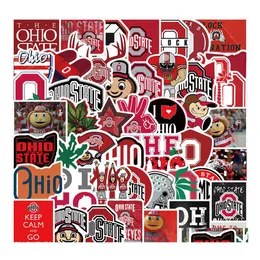 Adesivi per auto Sexy 50Pcs Ohio State University Graffiti Laptop Chitarra Valigia Impermeabile Fai da te Classico Giocattolo per bambini Adesivo Drop Delivery Dh7Bx