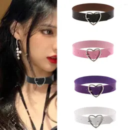 choker egirl punk gothic مثير harajuku pu الجلود سلسلة القلب قلادة قلادة النساء الرجال الرقبة مجوهرات طوق بارد