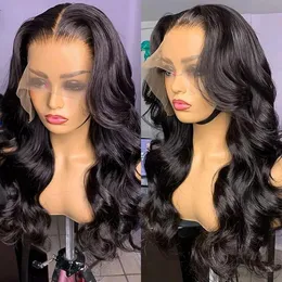 Cheap Hd Lace Frontal Wig Pre Plucked Body Wave Lace Front Wig 250 Density Brazilian Lace Closure Wig Human Hair Wigs Remy