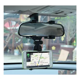 Autohalterung Rückspiegelhalterung für 3,5 bis 5,5 Sn Handy-Montagehalterung Handy GPS 180 ° Rotation Drop Delivery Mobiles M DHPTA