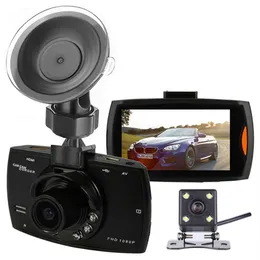 2Ch car dashcam digital video recorder car DVR 2 7 screen front 140° rear 100° wide view angle FHD 1080P night vision205U