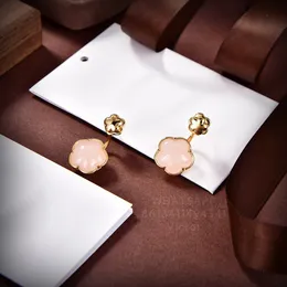 Botiega Flower Earrings Designer Studs Dingle For Woman Crystal Gold Plated 18k Officiella reproduktioner Fashion Face Never Fade Premium Gifts 010
