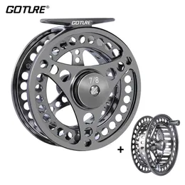 Baitcasting Reels Goture Fly Fishing Reel 3 4 5 6 7 8 9 10 2 1BB Max Drag 8kg Lightweight CNC machined Large Arbor Left Right Reel Spare Spool 230222