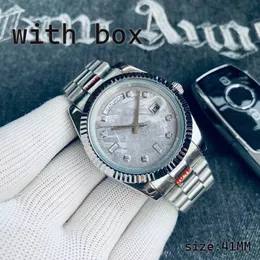 Męskie damskie zegarek designer luksusowy diamentowy cyfrowy automatyczny ruch zegarek rozmiar 41 mm materiał ze stali nierdzewnej Wodoodporne zegarki męskie zegarek moda