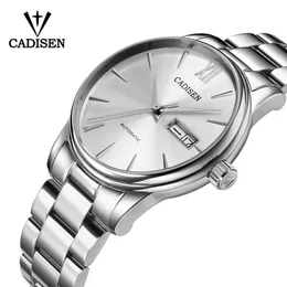 Armbanduhren CADISEN Automatische mechanische Uhr Japan NH36A Bewegung Saphir Kristall Glas Datum Luxus Woche Herrenuhren Relogio Masculino