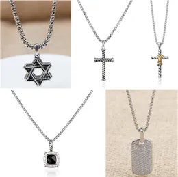 Black Cross Dy Pendant Necklaces Garnet Agate Diamond Man Cuban Chain Designer Necklace Jewelry Women Amethyst Engagement Gift