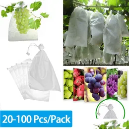 その他の庭用品100pcsリンゴのブドウセントベリーフルーツ栽培バッグペストコントロールのための織られた植物植物保護抗鳥からdhasd