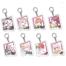 Keychains Danganronpa dubbelsidig akryl Keychain -fans Insamling Anime Nanami Chiaki Nagito Komaeda Key Chain Söt prydnad