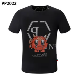 Nuovo stile Phillip Plain T-shirt da uomo designer PP Skull Diamond maglietta Manica corta Dollaro Orso bruno Marca O-Collo Teschi di alta qualità Parigi T-shirt PP polo pp2022