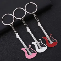 Men Womens Guitar Keychains Moda Bag Charms Key Chain para Bag Musician Jewelry Car Keyring Acess￳rios Presente