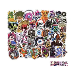 Car Stickers 100Pcs Diy Sticker Lot Horrible Posters For Graffiti Skateboard Snowboard Laptop Lage Motorcycle Bike Home Decal Hallow Dholv