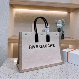 Lou Rive Gauche Black Designer Bag Large Cavans Cavans Fashion Linen Beach Facs Faction Women Women Crossbody ContaNCE BACKLIS Handbag حقيبة اليدين