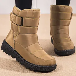 Boot Mid-Calf Winter Shoes For Snow Casual Watarproof Platform Heels Botas Mujer Female 230223
