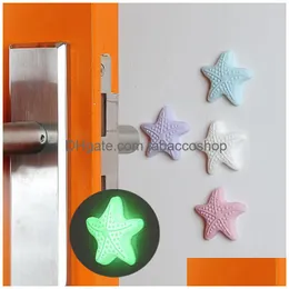 Annan hemträdgård bakom dörren Mute Pad Starfish Form med lysande antikollisionskuddar Hantera Sile Antibump Paste Drop Delivery Otcjv