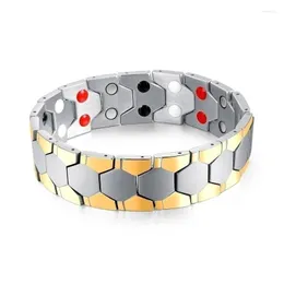 Bracciale casual in metallo punk semplice con catena per orologio, stile cool da uomo