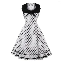 Casual Kleider Frauen Büro Kleid 50er Jahre Vintage Pin Up A-Linie Mode Dame Arbeitskleidung Retro Tunika Hohe Taille Elegante Party Sommer Vestidos