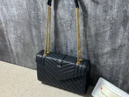 럭셔리 가방 디자이너 클러치 핸드백 우체맨 가방 진정한 가죽 캐비어 가방 체인 지갑 패션 레이디 숄더 핸드백에 지갑