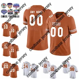 NCAA Football Texas Longhorns College 20 Earl Campbell Jersey 10 Vince Young 34 Ricky Williams 11 Sam Ehlinger 98 Brian Orakpo 12 Earl