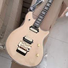 6 sznurków Naturalne drewniane gitara elektryczna z Floyd Rose Humbuckers Rosewood Fretboard Projective