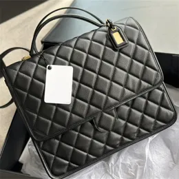 9A TOP TORBY TOPAMI TORDBAG PAKAPKA AS3662 Skórzany kawiar Cowhide Fashion Classic Square Klatek Kobiety Oryginalna skórzana torba Luksusowa wykonana teczka wykonana na zamówienie