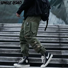 Herrenhosen Single Road Herren Cargohose Männer Mode Seitentaschen Hip Hop Techwear Jogger Männliche japanische Streetwear Hosen Hosen Männer 230223