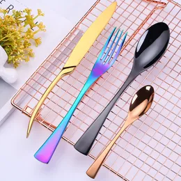 4 Pieces Wed Set Silverware Fork Spoon Knife Cutlery Set Steel Flatware Tableware