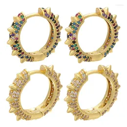 Hoop Earrings 2023 Real Time-limited Copper Aros Women Accessories Micro-inlaid Color Drill Piercing Jewelry High Quality