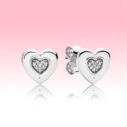 LOVE Heart en forma de pendientes de boda para mujeres para mujeres para pendientes de oro rosa plateado de pandora 925 con pendientes de oro rosa plateado con original2902