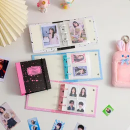 Mini Binder colecionador livro Jounral Cover Ins Bandagem 3 "PoCards Po Cards Organzier Coreano Papelary