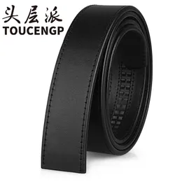 Belts Headless Belt Men's Leather Automatic Buckle Head Layer Cowhide Strip Without Pants Men Leading 2023