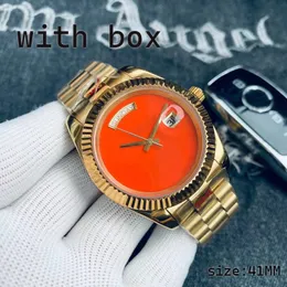 Herrkvinnor Watch Designer Luxury Diamond Roman Digital Automatic Movement Gold Watch Size 41mm rostfritt stål Material BAGELESS AUTOMATISKA KLAV GUDVÄRDER