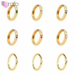 Anéis de banda Yuxintome 24K Anéis minimalistas de ouro /prata 24k para mulheres joias finas para festa de aniversário de aniversário G230213