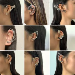 Stud Earrings Vintage Punk Ear Cuff Clip For Women Men Earring Piercing Silver Color Wrap Cartilage Earcuff Goth Party Jewelry
