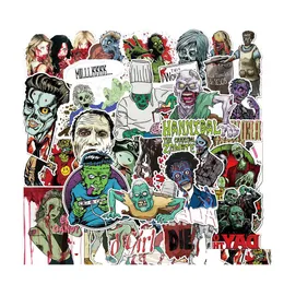 Adesivi per auto impermeabili 10/30/50 pezzi Horror Skl Zombie Skateboard fai da te chitarra portatile moto Cool Graffiti Terror Decal Sticker per Dhjyz