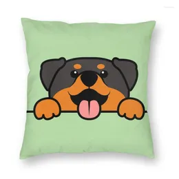 Pillow Nordic Cute Rottweiler Cover For Sofa Velvet Cartoon RoRottie Dog Case Home Decor