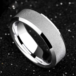 Trauringe 2023 Ankunft Klassisch Unisex 4 mm/7 mm Breite Weißes Wolframkarbid-Ringband Matt poliert für Frau Mann Größe 5-12