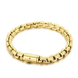 Link Chain 8mm Box Chain Armband Mens Rostfritt stål Fashion Jewelry G230222