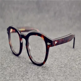 Framas de gafas de sol Johnny Depp Banket Gafas Frame Restaurando formas antiguas Oculos de Grau Men y mujeres Miop￭a Eyeglass FRAM2517