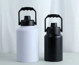 Eine Gallone isolierte Wasserflasche 128 Unzen Vakuum doppeltwandiger Kolben Wasserkrug trinken immer heiß und kalt für Reisen Wandercamping Sport DIY