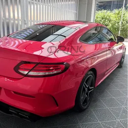 Super Gloss Strawberry Red Vinyl Wrap Adhesive Decal Sticker Car Wrapping Foil Easy to Install with Air Release Channels