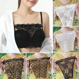 Bustiers & Corsets 1pc Women's Wrapped Chest Strapless Camisole Bra Fashion Intimates Underwear Bras Top Quick Easy Clip-On Lace Cover Cloth