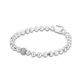リンクチェーンQandocci Beads Pave Chain Bracelets％925 Sterling-Silver-Jewelry無料配送G230222