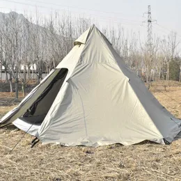 Tende e rifugi 3 4 5 6 persone Tenda da campeggio all'aperto 2 strati Pyramid Beach Sun Shelter Rain Proof Team Family Escursionismo Tenda da sole anti zanzara J230223