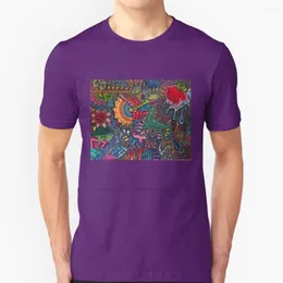 Herr t-skjortor färgade penna collage sommar härlig design hip hop t-shirt toppar färg ljus rose fågel horisontell