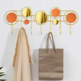 Hooks Rails Creative Light Luxury Porch Hook för att komma in i dörrväggen hängande kappställ gratis stansning Key bakre shelfhooks