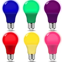 Colored Light Bulbs 7W 9W Plastic LED Bulb E27 Base For Party Wedding Halloween Christmas Bar