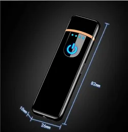 Hookahs Touch Sensing Mini USB opladen lichter opladen Persoonlijkheid Elektronische Sigaretten aansteker Winddichte inductie Elektrische verwarmingsdraad aansteker