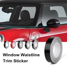 Araba penceresi trim vinil film kapı bel bel, mini cooper için siyah çizgi R53 R55 R56 R60 R61 F54 F55 F56 F60264Z